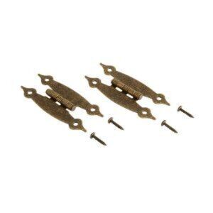 Aged Brass Cabinet Hinges Reliabilt 0229480 180° Flush Mount 25 Pair
